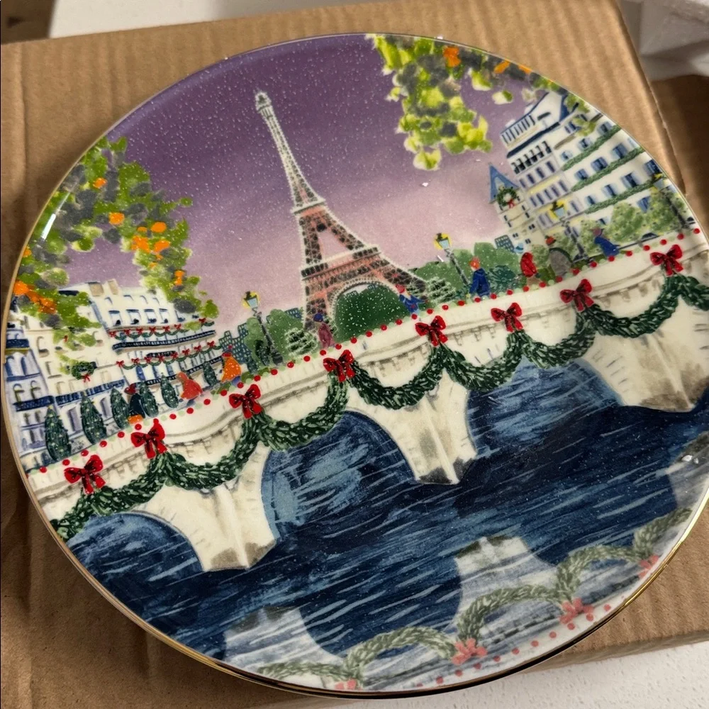 Anthropologie PHILLY Holiday in the City Plate 2024